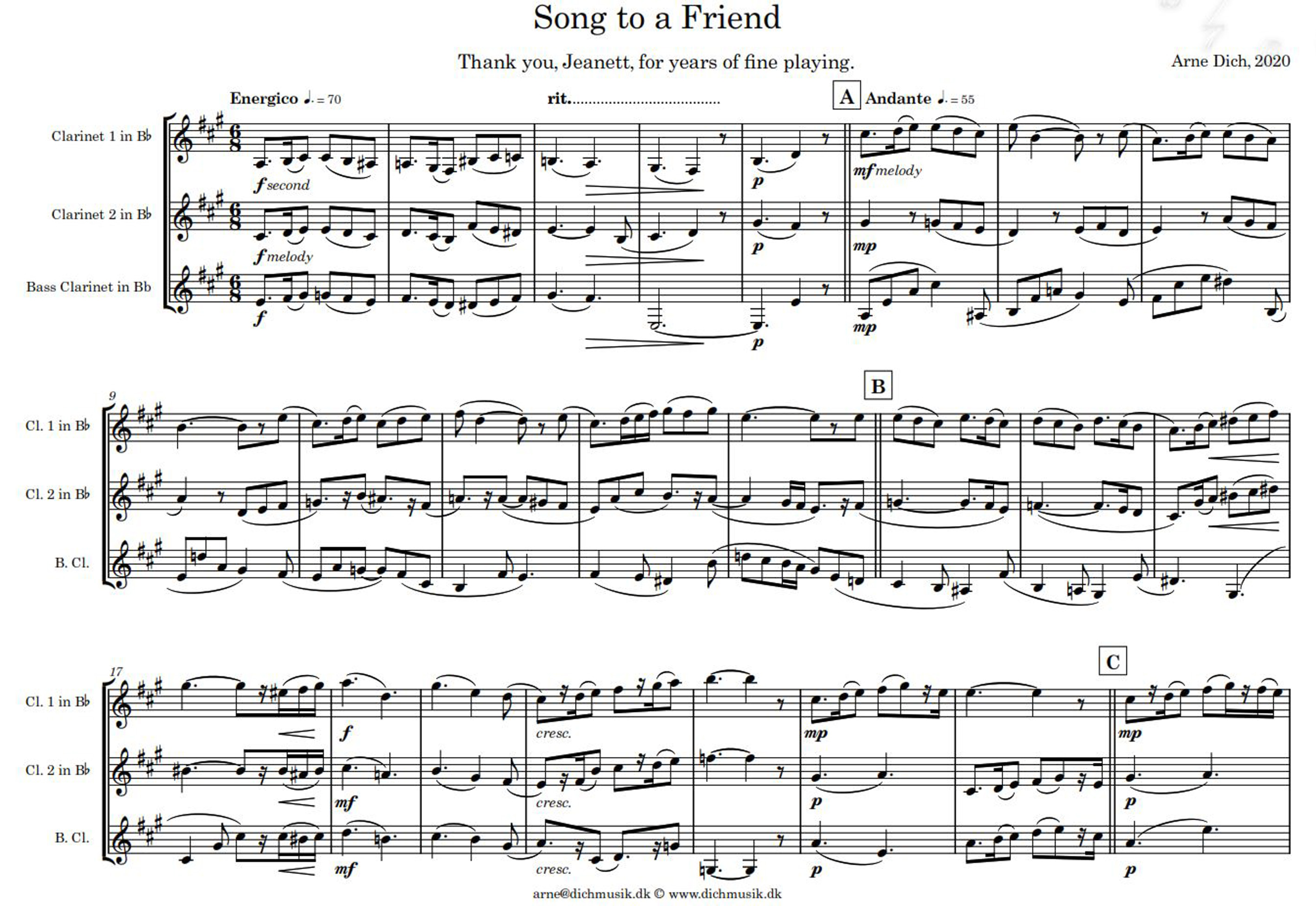 Song to a Friend TRIO